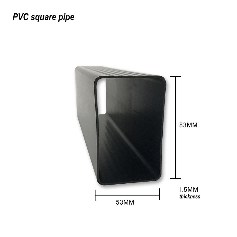 PCV Hollow Square Tube Prostokątna Plastikowa Tube PVC Kwadratowe profile wytłaczania rur
